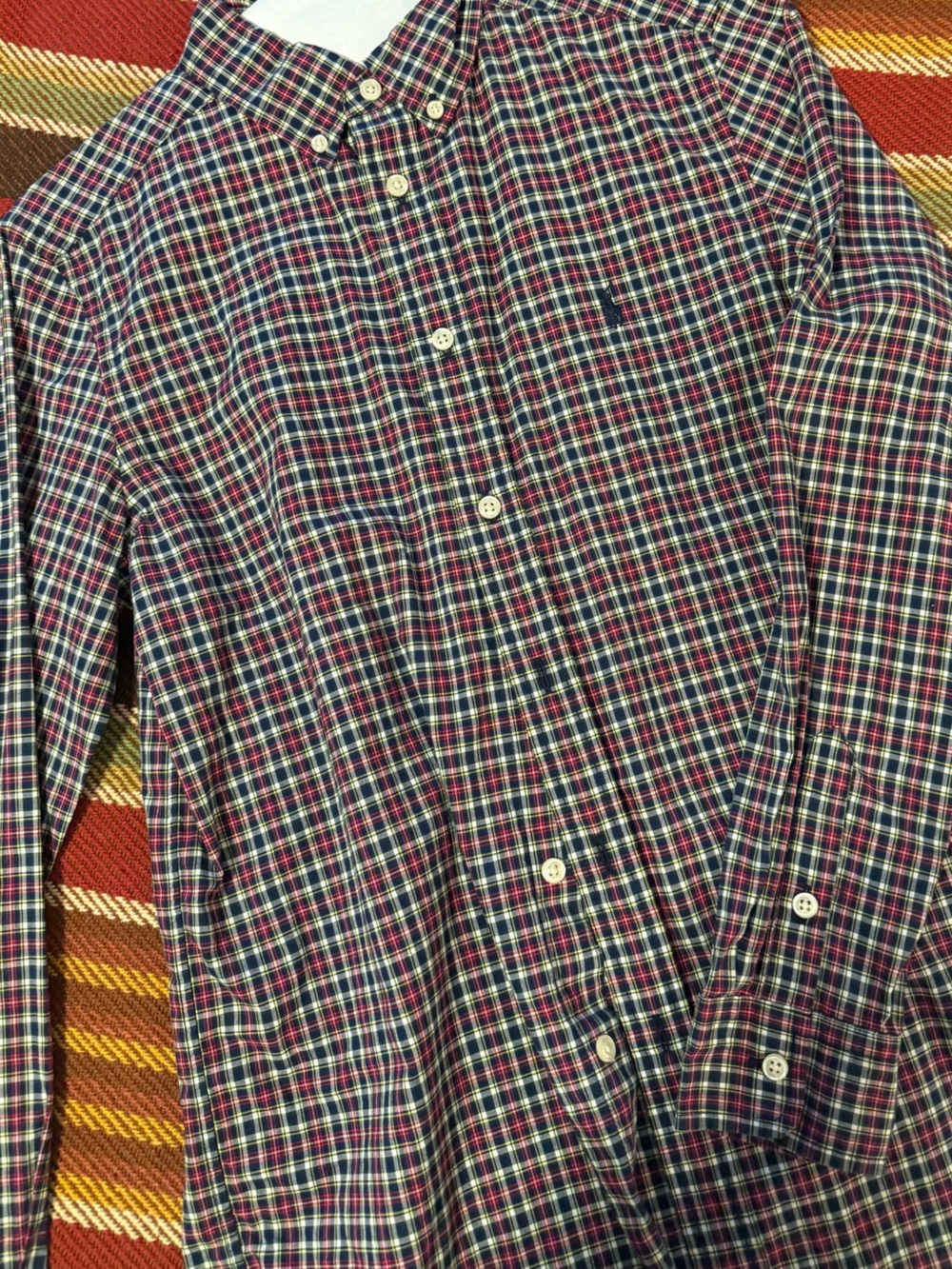 Polo Ralph Lauren Navy & Red Plaid Button-Down Shirt
